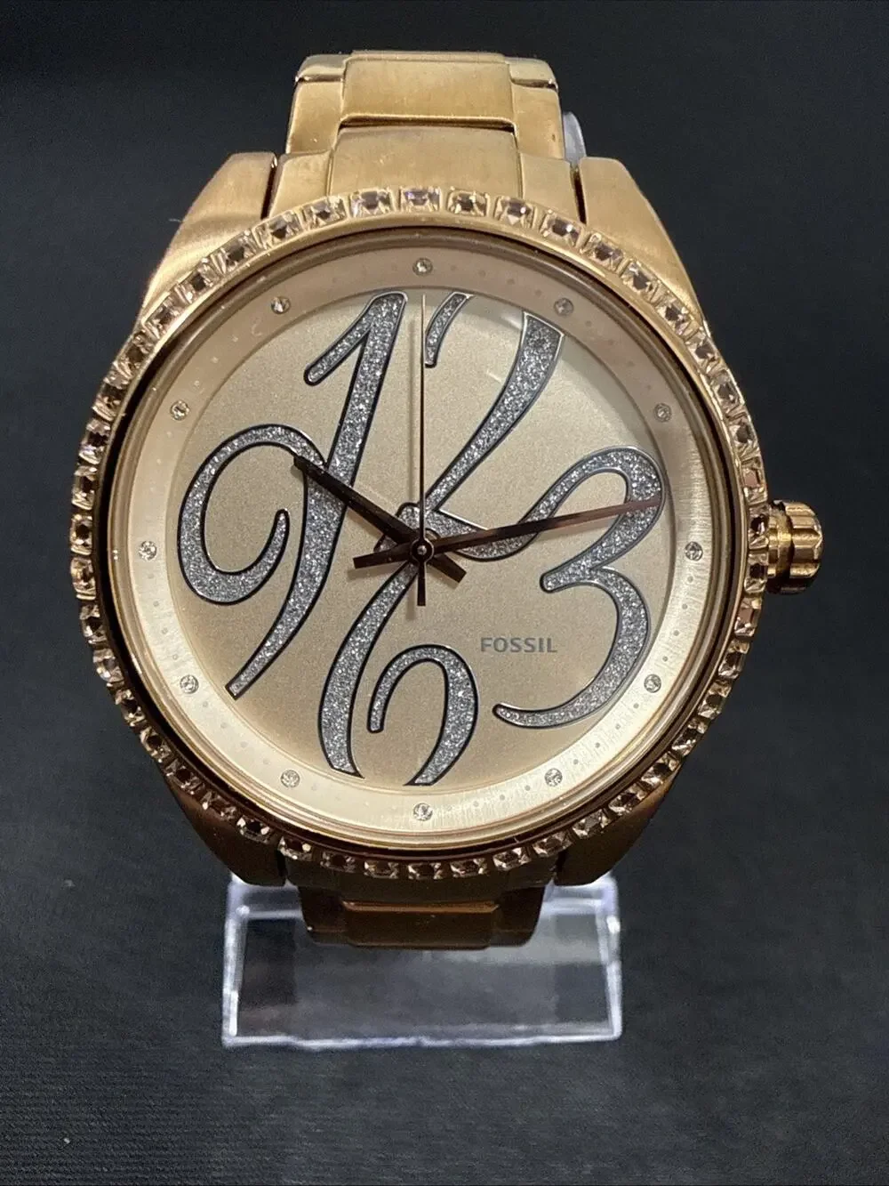 FOSSIL BQ-1096 Women’s Wristwatch New Battery! Looks And Runs Excellent!!! (B21)